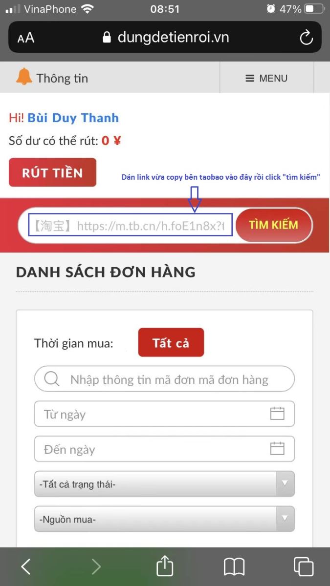 HƯỚNG DẪN CÁCH LẤY CHIẾT KHẤU TAOBAO,TMAILL,1688 TRÊN ĐIỆN THOẠI CỦA AMAZING LOGISTICS