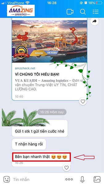 Dịch vụ vận chuyển hàng của Amazing Logistics tốc độ nhanh chóng1