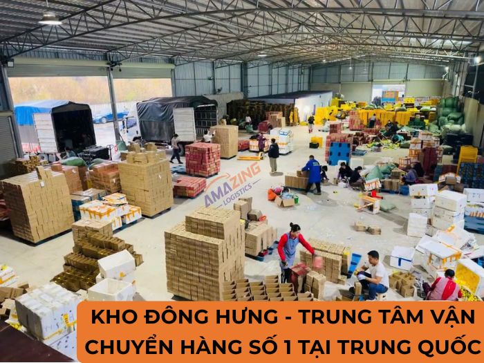 Kho Đông Hưng nằm trong khu vực có cửa khẩu vận chuyển hàng lớn nhất từ Trung Quốc về Việt Nam. 