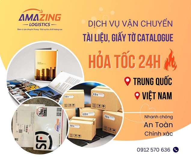 Dịch vụ gửi tài liệu, giấy tờ, catalogue từ trung quốc về việt nam