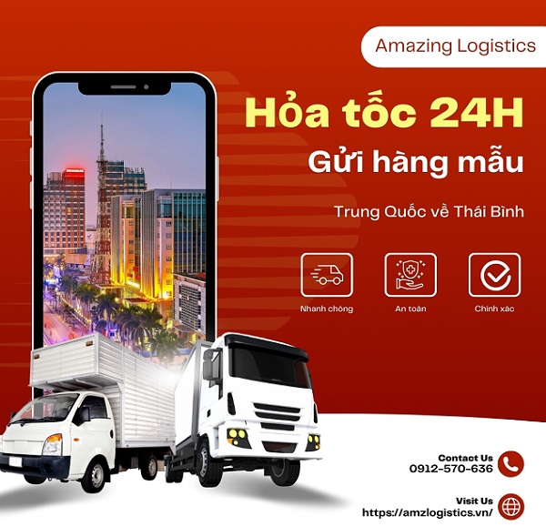 Gửi hàng mẫu hỏa tốc Trung Quốc về Thái Bình nhanh nhất24H