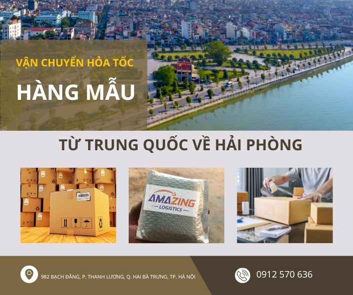 Vận chuyển hỏa tốc hàng mẫu Trung Quốc Hải Phòng nhanh 24h