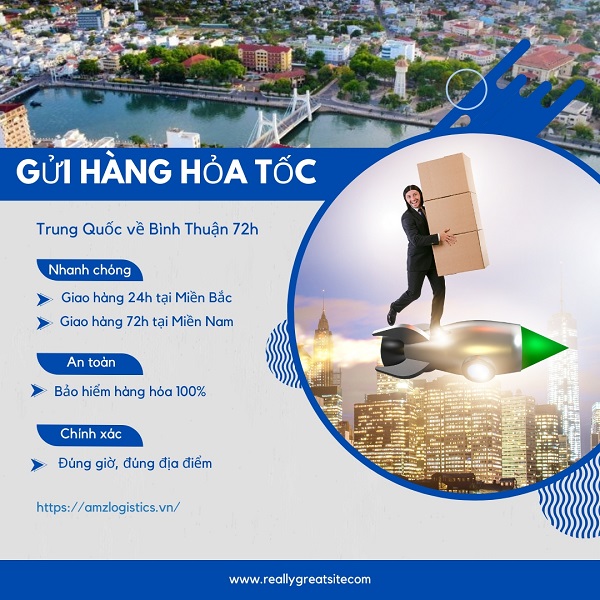 Gửi vận chuyển hàng Trung Quốc về Bình Thuận 72h nhận hàng