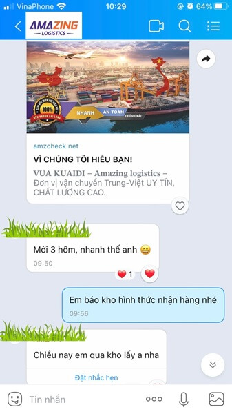 thời gian gửi đồ từ Việt Nam đi Trung Quốc nhanh chóng