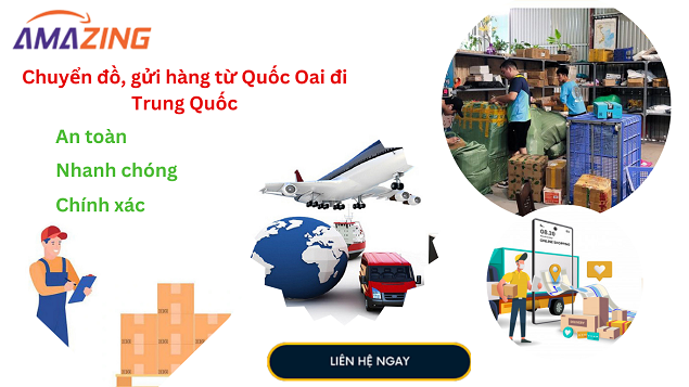 Chuyển hàng, gửi đồ từ Quốc Oai đi Trung Quốc