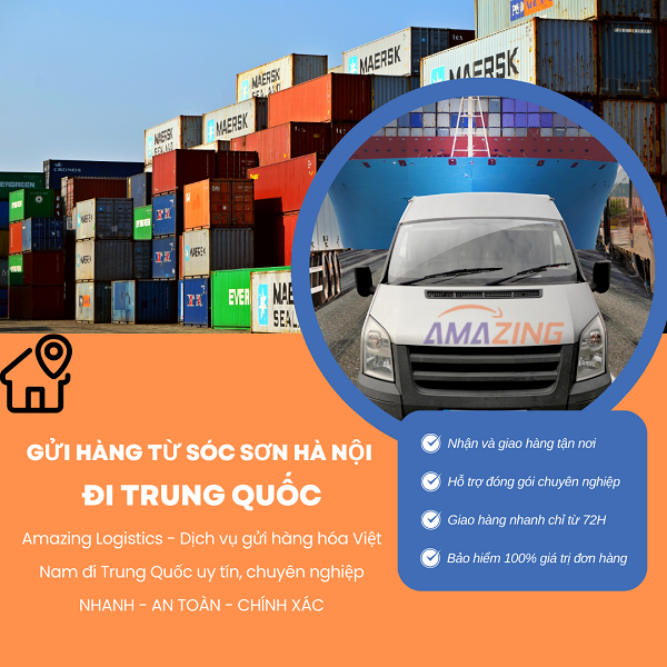 Gửi hàng từ Sóc Sơn Hà Nội đi Trung Quốc nhanh an toàn uy tín