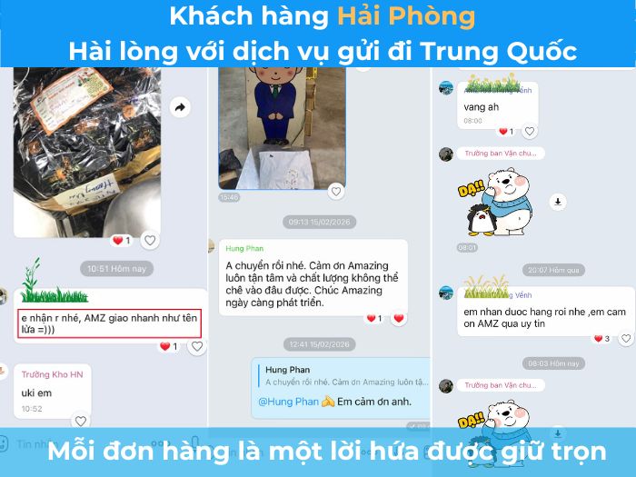 hình ảnh tin nhắn zalo khách hàng đánh giá cao dịch vụ của amazing.