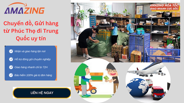 Chuyển hàng gửi đồ từ Phúc Thọ đi Trung Quốc an toàn uy tín