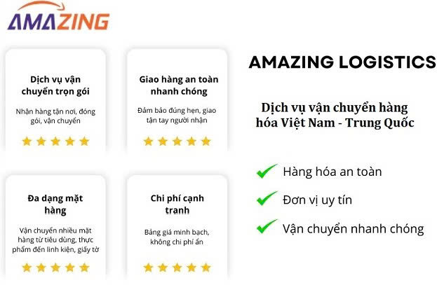 Dịch vụ gửi hàng uy tín tại Amazing