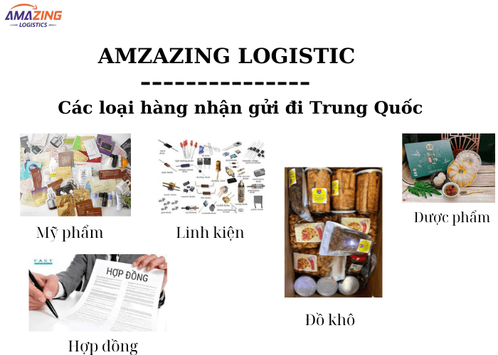 Các mặt hàng nhận chuyển đi Trung Quốc