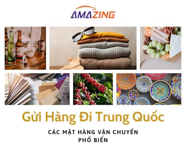 Các mặt hàng nhận gửi đi Trung Quốc