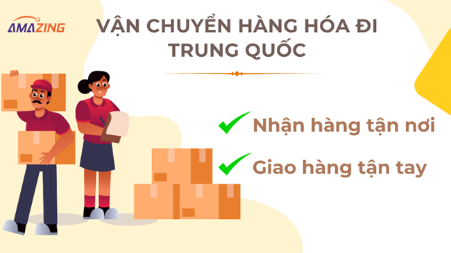 Nhận và Giao hàng tận nơi khi gửi hàng từ Thạch Thất đi Trung Quốc