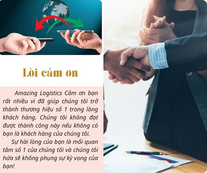 Lời cảm ơn khách hàng từ AMZ Logistics