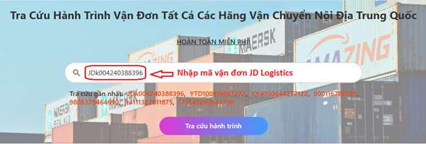 Cách tra cứu mã vận đơn JD Logistics trên amzcheck.net