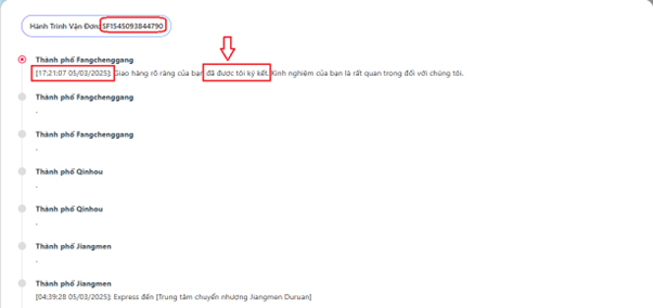 theo dõi hành trình vận đơn SF Express trên amzcheck.net