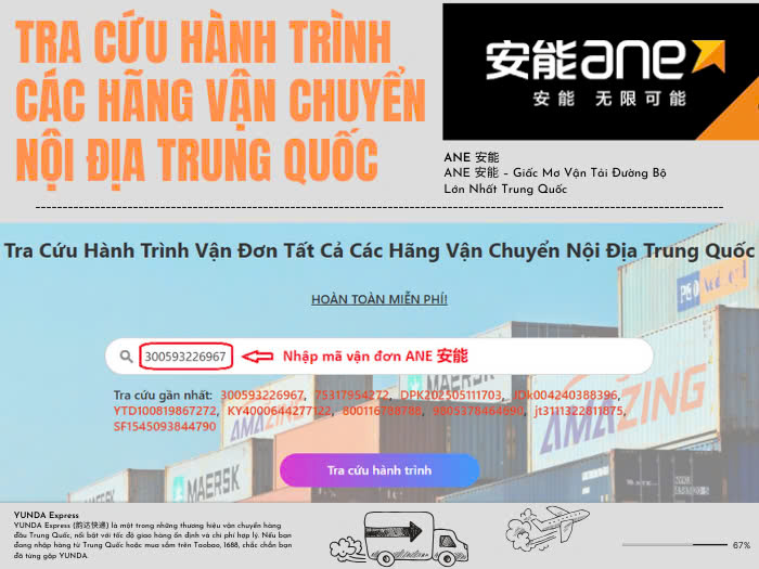 Tra cứu vận đơn Ane Express - Theo dõi chuyến hàng nhanh dễ dàng