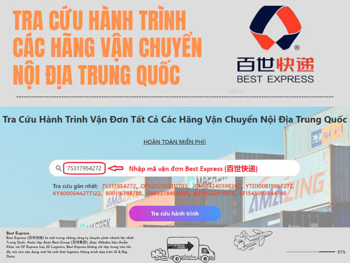 Tra cứu vận đơn Best Express nhanh chóng - chính xác