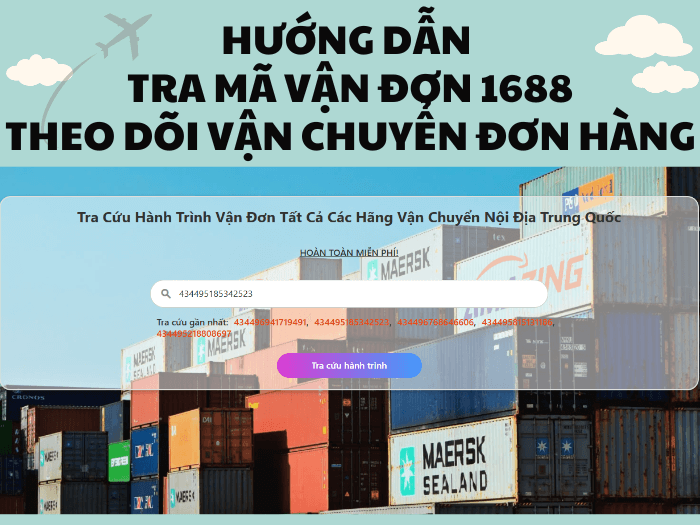 hướng dẫn tra mã vận đơn 1688 theo dõi vận chuyển đơn hàng