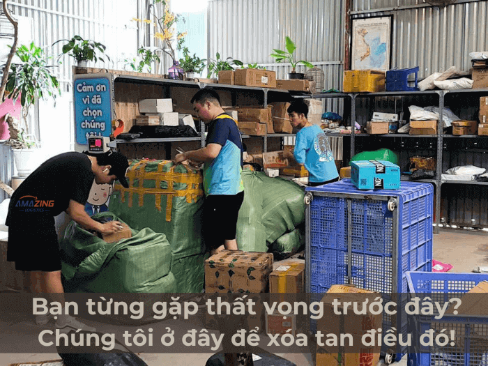 Hàng đổi trả của khách Hà Tĩnh được xử lý tại kho Hà Nội trước khi gửi đi Trung Quốc – đóng gói cẩn thận, đảm bảo đúng tiến độ
