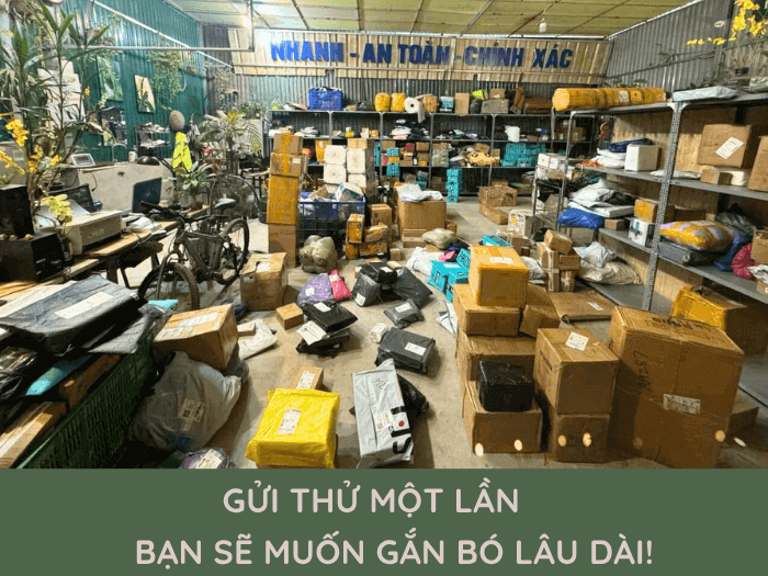 Hàng đổi trả của khách Sơn La được đóng gói tại kho Hà Nội trước khi gửi đi Trung Quốc – đảm bảo cẩn thận, đúng tiến độ
