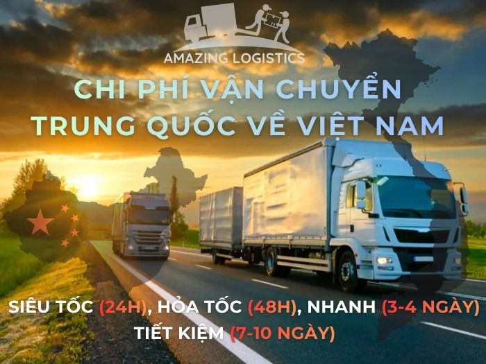 Hình ảnh chi phí vận chuyển Trung Quốc về Việt Nam, với nhiều line lựa chọn, giúp khách hàng linh hoạt lựa chọn phù hợp với thời gian và mặt hàng cần vận chuyển .